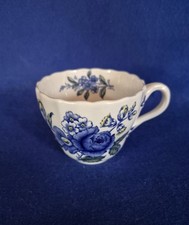 Spode Copeland Antique Tea Cup. Blue Flower Luncheon Design.