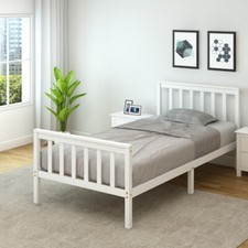 Single Bed White 3ft Solid