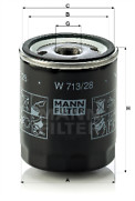 W713 mann hummel oil - w713/28,