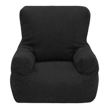 Ready Steady Bed Black Kids Corduroy Bean Bag Chair Indoor Playroom Armchair
