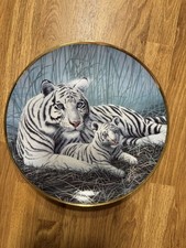 White Tigers Franklin Mint Limited Edition Collector’s Plate by Michael Matherly