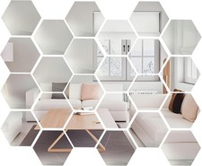 Hexagon Mirror Tiles, Acrylic