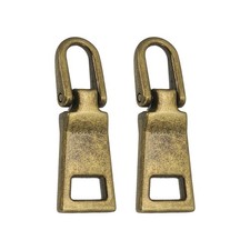 2Pcs 1" Detachable Metal Zipper Pull Replacement for Luggage, Copper
