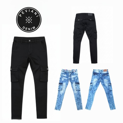 Men peviani denim cargo - men's,