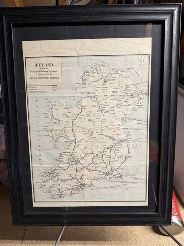Vintage gwr map ireland - vintage,