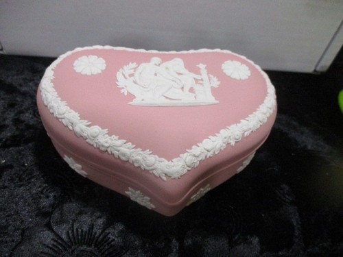 Wedgwood pink jasperware heart - jasperware,