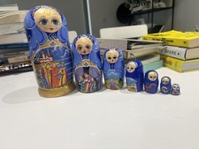 7x Russian Nesting Doll Wood