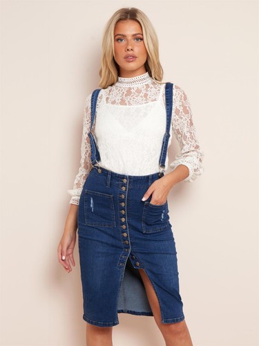 Womens denim pencil skirt high - pencil,