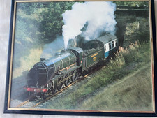 Framed print of steam loco 777 hauling Scarborough Spa express almost pristine