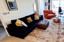 Habitat Elkin Navy Blue Velvet