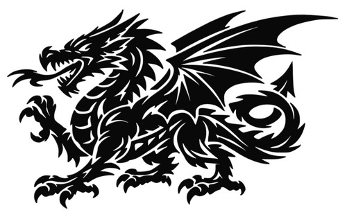 Welsh dragon mystical decal - mystical,