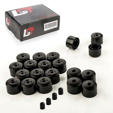 20x Wheel Bolt Caps 17mm Black