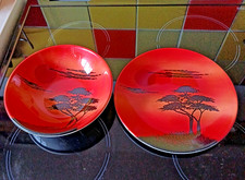 Poole pottery  African sky plate & bowl