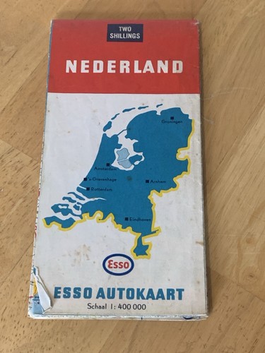 Vintage esso autokaart - vintage,