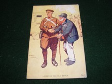 VINTAGE POSTCARD ART LAWSON WOOD WWI MILITARY ARMY PATRIOTIC SOLDIER & VETERAN