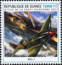 WWII 1941 Operation Barbarossa Soviet MiG-3 Fighter Aircraft Stamp (2021 Guinea)
