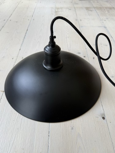 Black flat dome industrial - black,