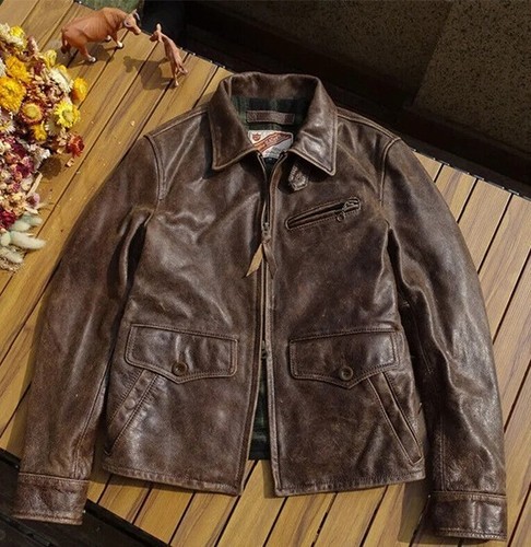 Men brown vintage - men's, leather