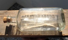 Antique Glass Table Spoons Apothecary Medicine Bottle Old Vintage Corked Potion