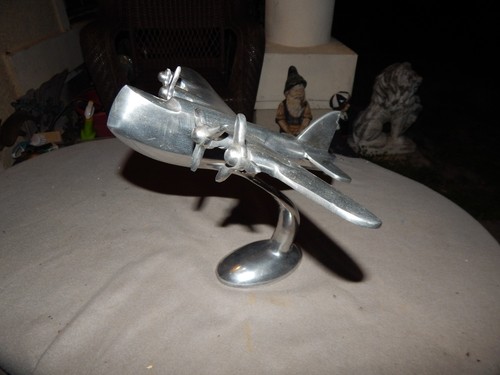 Vintage aluminum aircraft - aluminum,