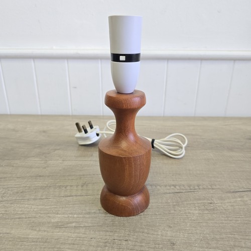 Small teak table lamp scandi - teak,