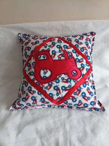 Tractor cushion hand crafted - cushion,