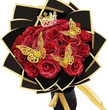 LARDUX 24 Pcs Glitter Roses