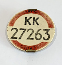 ZD54:  VINTAGE PSV BUS DRIVER BADGE-  SOUTH EASTERN KK 27263