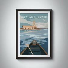Rutland Water Travel Poster - Framed - Vintage - Bucket List Prints