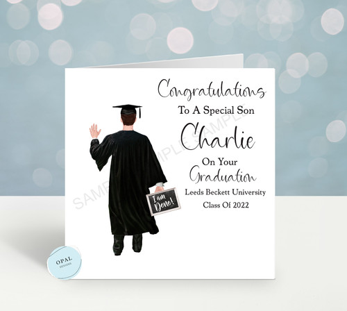 Personalised graduation card - personalised,