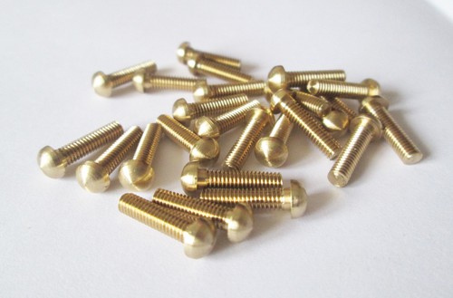 Brass round head slot - round,
