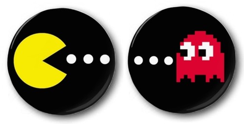 Pacman ghost 1 inch - ghost,