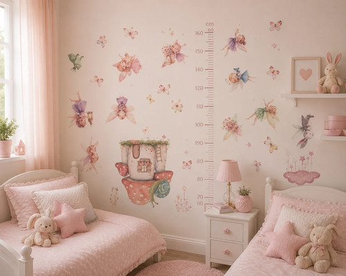 Flower fairy height chart wall - flower,