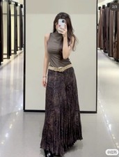 Zara new  Printed Midi Skirt