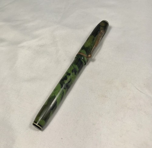 Vintage ink pen green swirl - vintage,