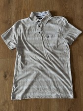 JEFF BANKS Pure Cotton Striped Collared T.Shirt.(Size Large,44” Chest).