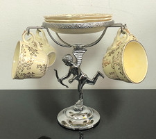 Vintage Art Deco chrome Cupid