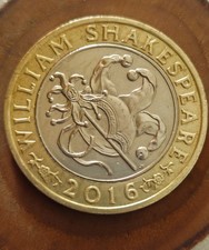 W. Shakespeare 2 Pound Coin