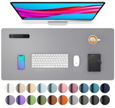 Leather Desk Pad Protector,Mouse Pad,Office Desk Mat, Non-Slip PU Leather Desk B