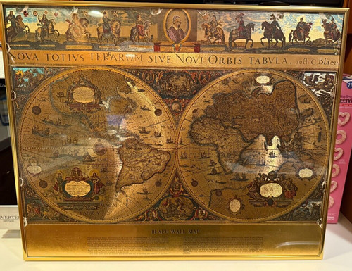 Blaeu wall map gold - wall,