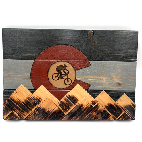 Mountain bike colorado flag - mountain,
