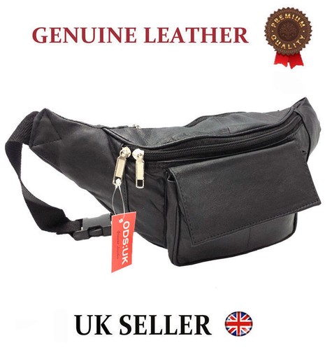 Travel leather bum bag money - leather,