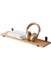 TREOAKWIS Wooden Floating Shelf, Oak Floating Shelf Solid Wood Bookshelf Wall Mo