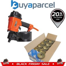 Tacwise GCN57P Air Coil Nailer 57mm Air Nail Gun + 14,400 2.1 x 35mm Coil Nails 