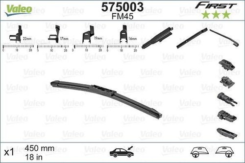 Wiper blade valeo - blade, fits