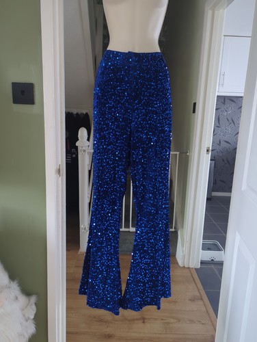 Blue sequin velvet lined - sequin,