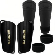 Football Shin Pads Guards Kit with Socks and Sleeves for Kids Teens Adults 6pcs