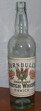 ANTIQUE CYLINDER  BOTTLE  RARE TURNBULL`S HAWICK  SCOTCH WHISKY LABEL
