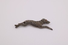 Silver 925 marcasite greyhound brooch