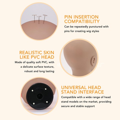 Bald mannequin head training - bald,